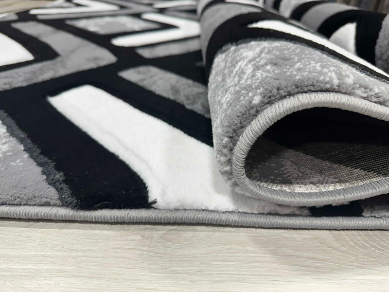 ORION Rug DESIGN 80012 Grey 2x8 Runner (2'6x7'9")"