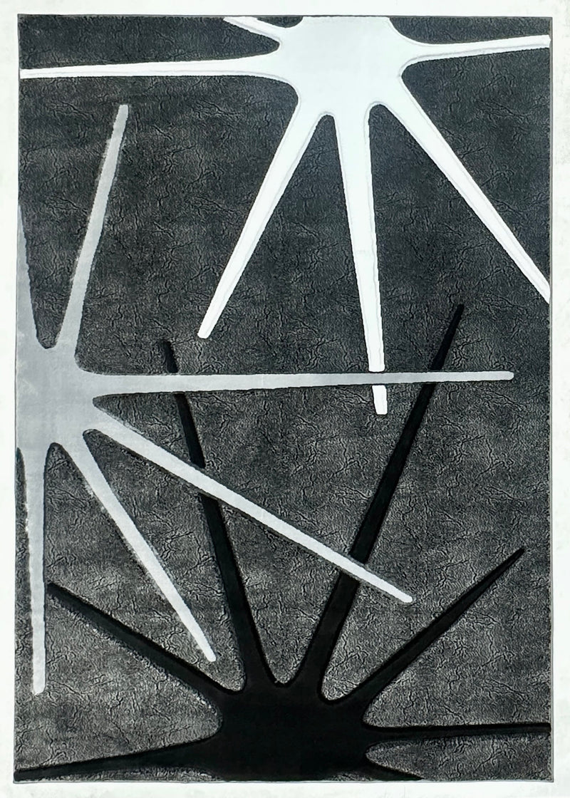 ORION Rug DESIGN 80013 Black 5x8 (5'2x7'5")"