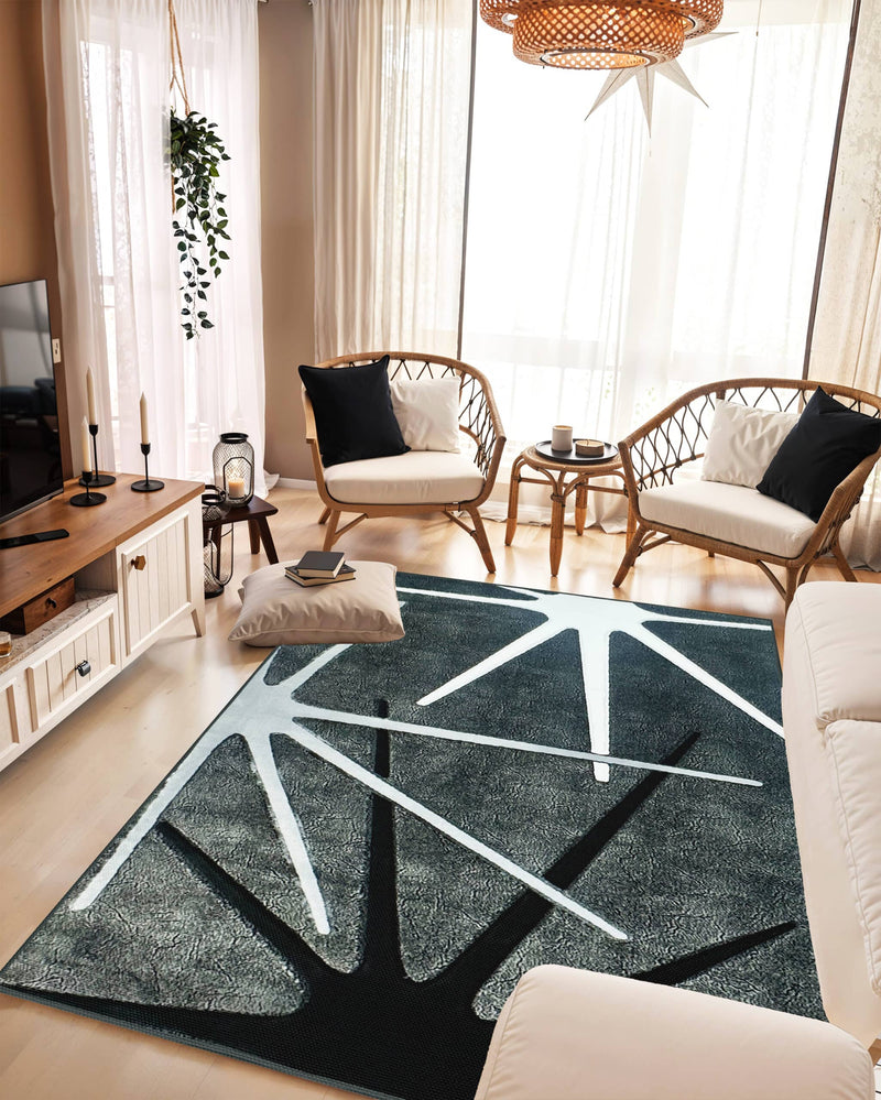 ORION Rug DESIGN 80013 Black 8x11 (7'8x10'8")"