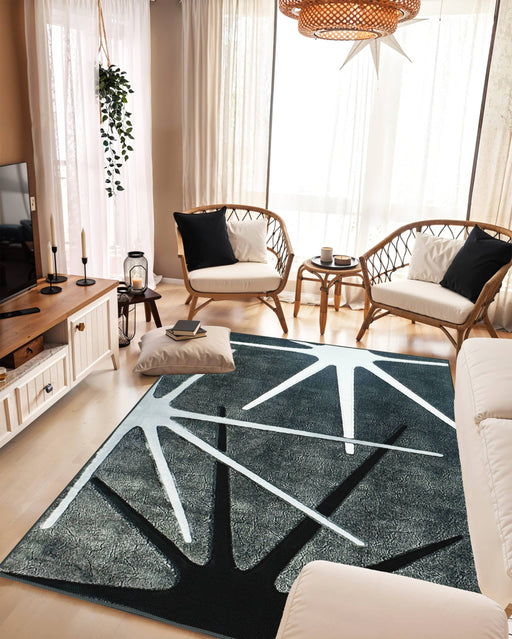 ORION Rug DESIGN 80013 Black 8x11 (7'8x10'8")"