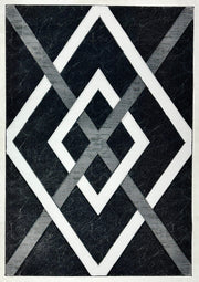 ORION Rug DESIGN 80014 Black 2x8 Runner (2'6x7'9")"