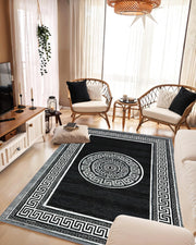 ORION Rug DESIGN 80015 Black 5x8 (5'2x7'5")"