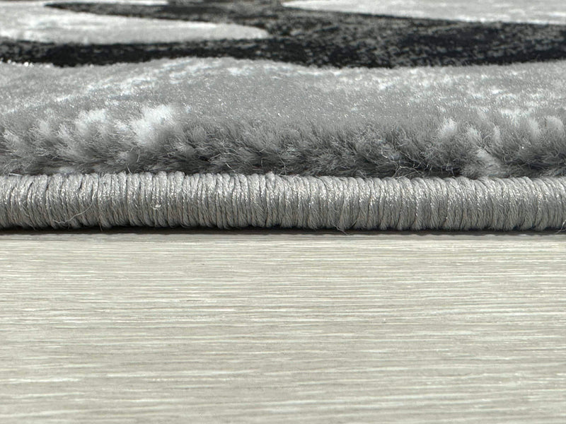 ORION Rug DESIGN 80016 Black 2x8 Runner (2'6x7'9")"