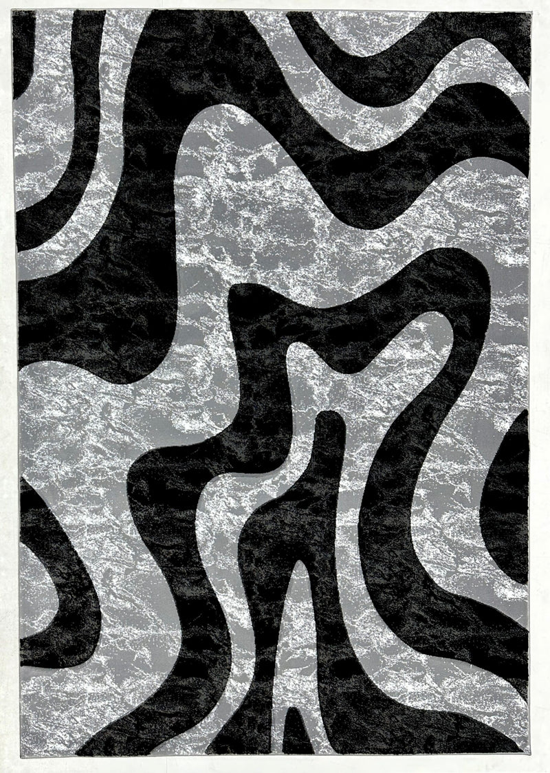 ORION Rug DESIGN 80016 Black 5x8 (5'2x7'5")"