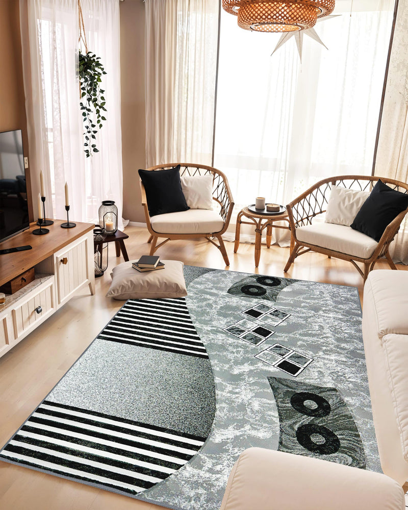 ORION Rug DESIGN 80017 Grey 8x11 (7'8x10'8")"