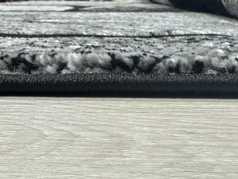 ORION Rug DESIGN 80018 Black 2x8 Runner (2'6x7'9")"