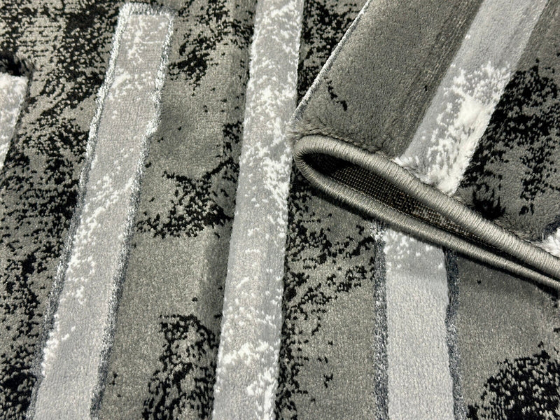 ORION Rug DESIGN 80019 Grey 2x8 Runner (2'6x7'9")"