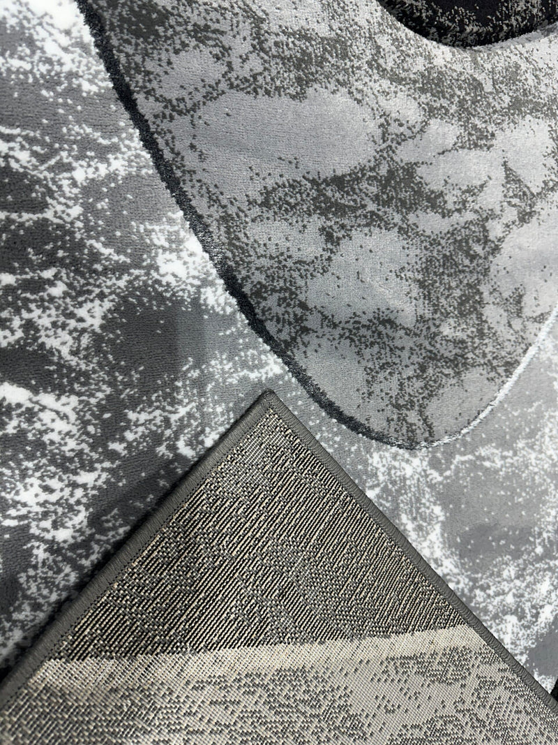 ORION Rug DESIGN 80020 Black 2x8 Runner (2'6x7'9")"