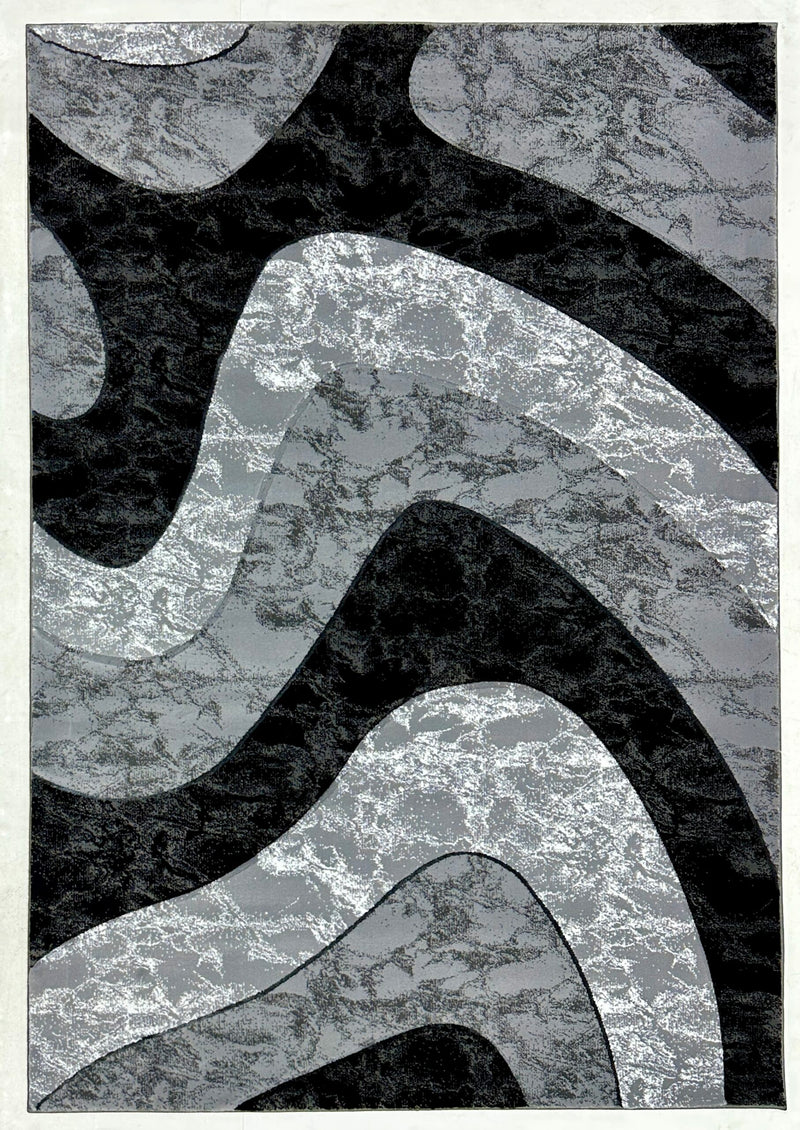 ORION Rug DESIGN 80020 Black 5x8 (5'2x7'5")"
