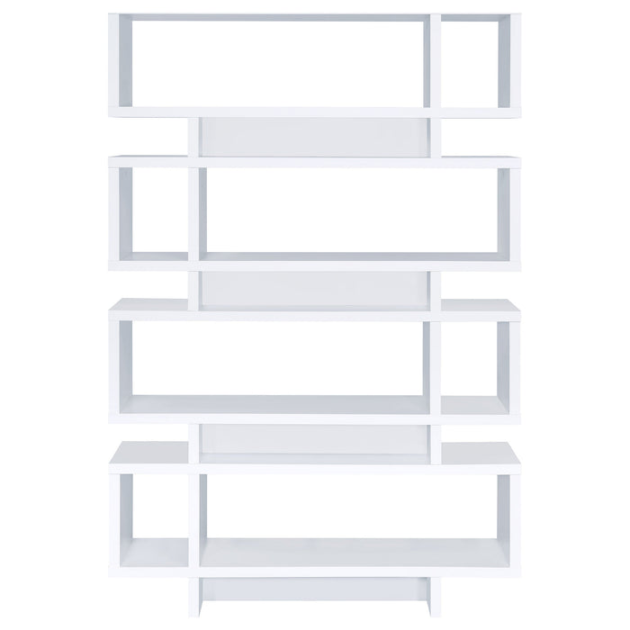 Reid 4-tier Open Back Bookcase White