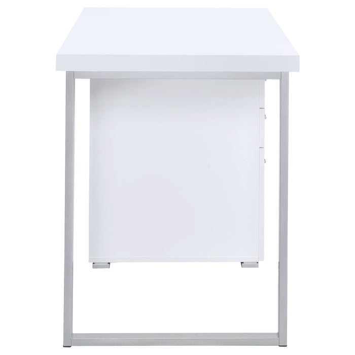 Brennan 3-drawer Office Desk White