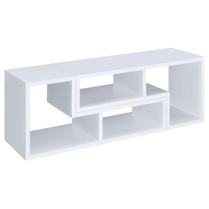 Velma Convertible TV Console and Bookcase White