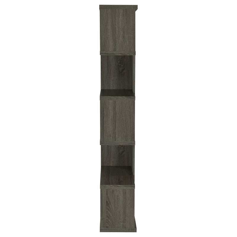 Joey 71-inch 5-shelf Bookshelf Weathered Grey