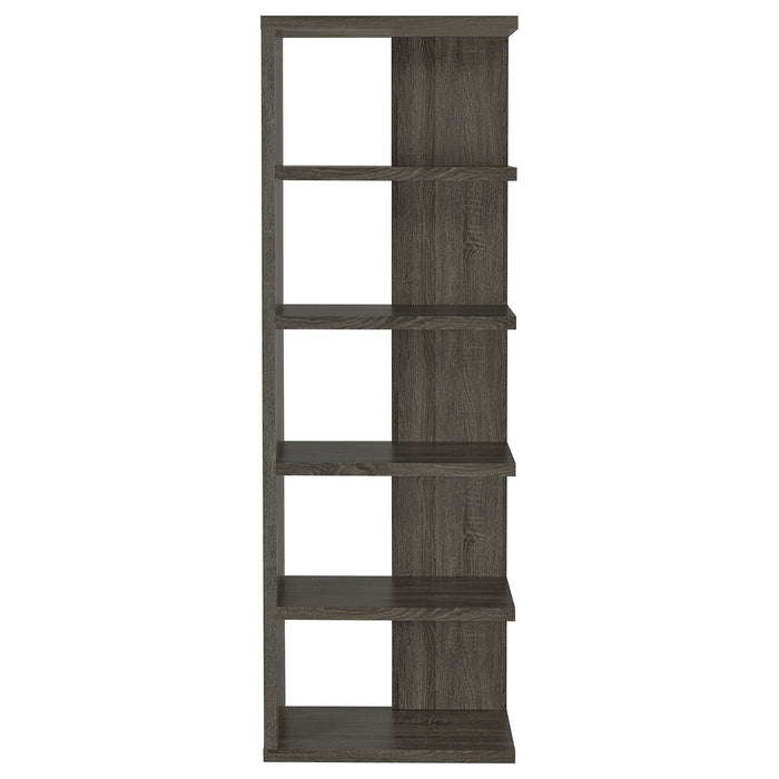 Harrison 5-tier Bookcase Weathered Grey