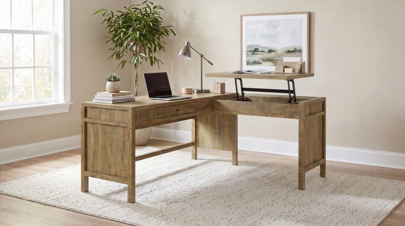 Hogan 1-drawer Lift Top L-shape Computer Writing Desk