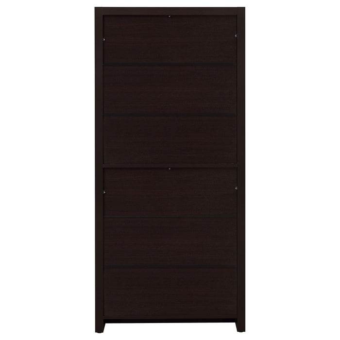 Skylar 5-shelf Bookcase with Storage Drawer Cappuccino