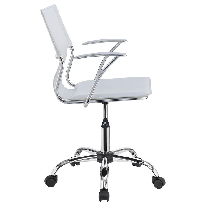 Himari Adjustable Height Office Chair White and Chrome