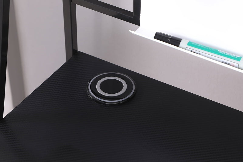 Escritorio Jessie de 47 pulgadas con pizarrón y USB, negro