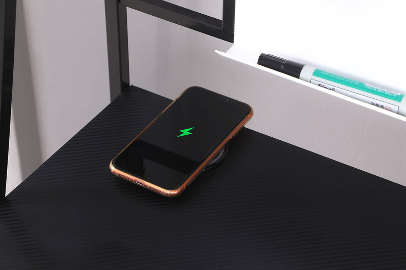 Escritorio Jessie de 47 pulgadas con pizarrón y USB, negro