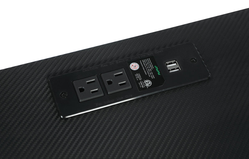Escritorio Jessie de 47 pulgadas con pizarrón y USB, negro