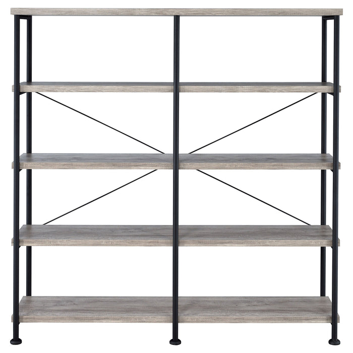 Analiese 4-shelf Open Bookcase Grey Driftwood