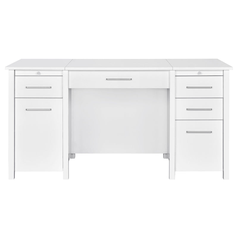 Dylan 60-inch 4-drawer Lift Top Office Desk High Gloss