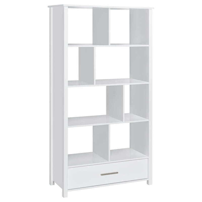 Dylan 68-inch 4-shelf Storage Bookshelf High Gloss