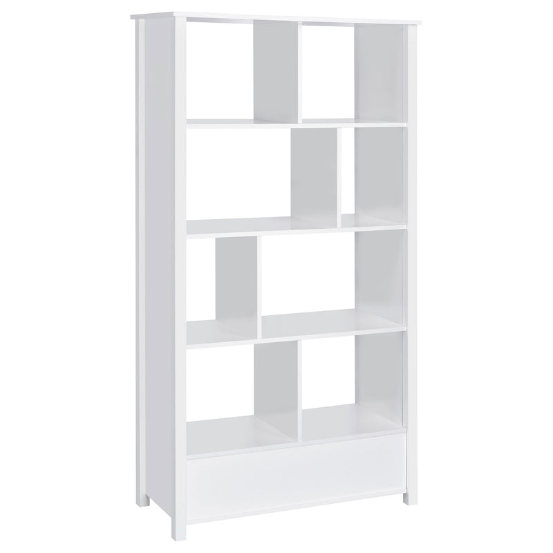Dylan 68-inch 4-shelf Storage Bookshelf High Gloss