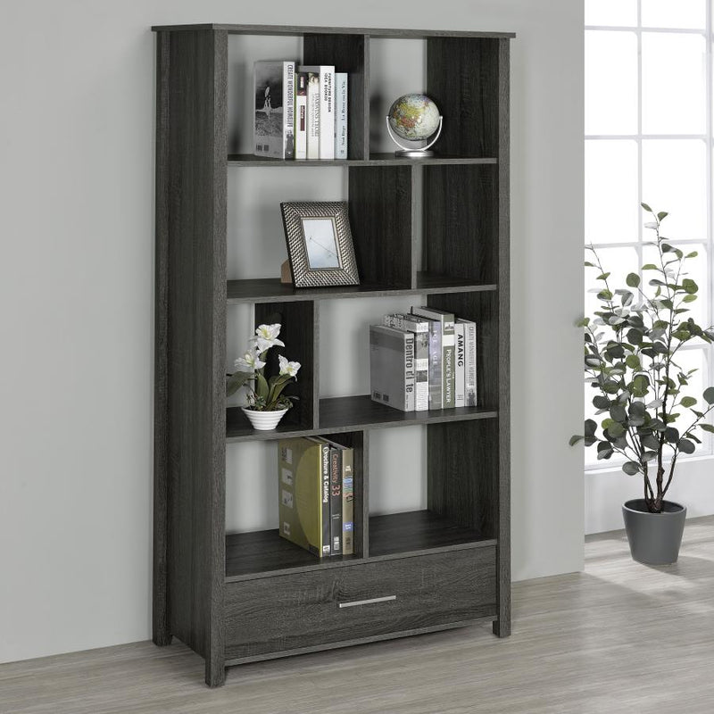 Dylan 68-inch 4-shelf Storage Bookshelf High Gloss