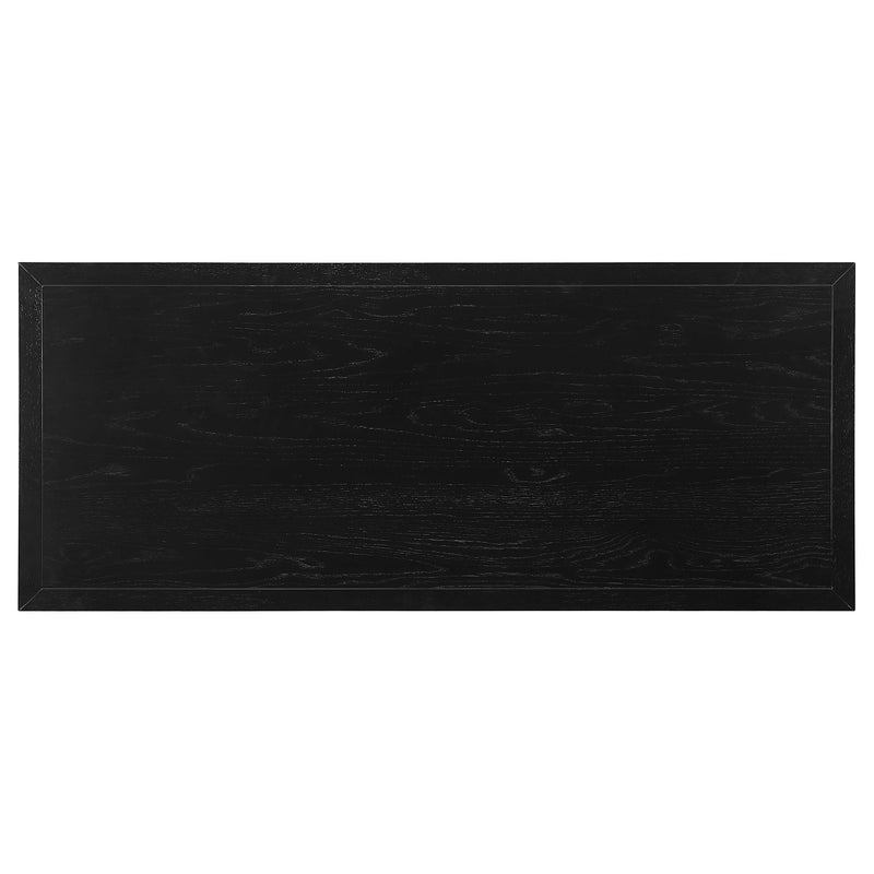 Escritorio de ordenador de doble pedestal con 4 cajones Goodson de 64 pulgadas, color negro