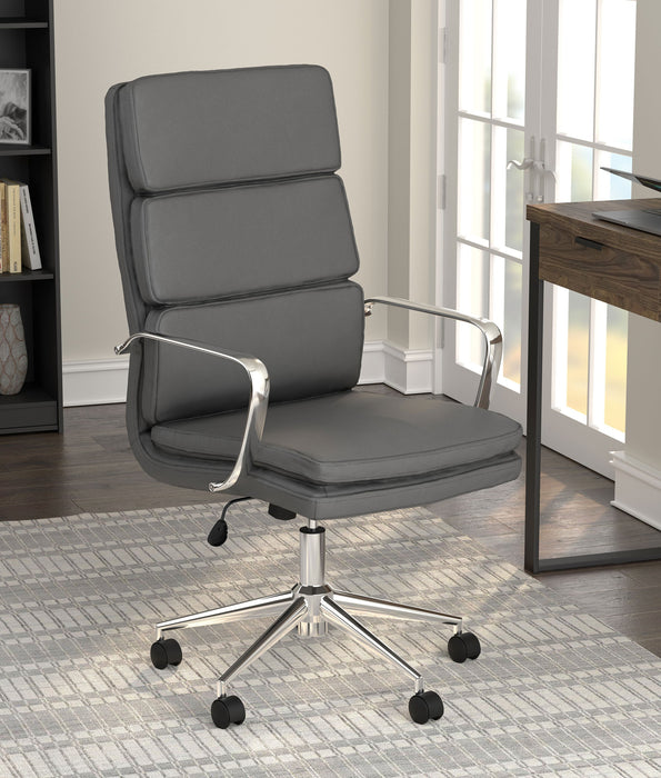 Ximena Upholstered Adjustable High Back Office Chair Black