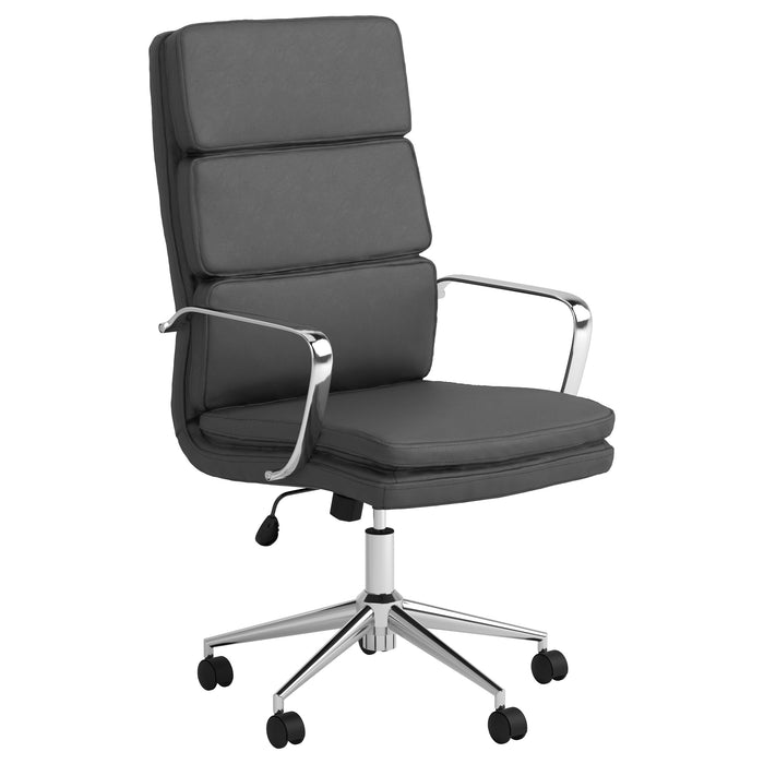 Ximena Upholstered Adjustable High Back Office Chair Black