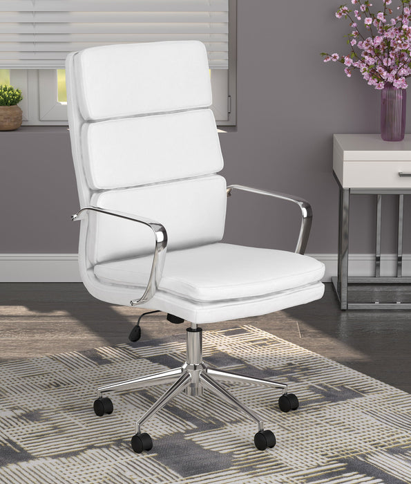 Ximena Upholstered Adjustable High Back Office Chair Black