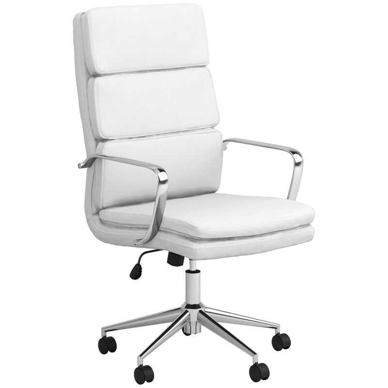 Ximena Upholstered Adjustable High Back Office Chair White
