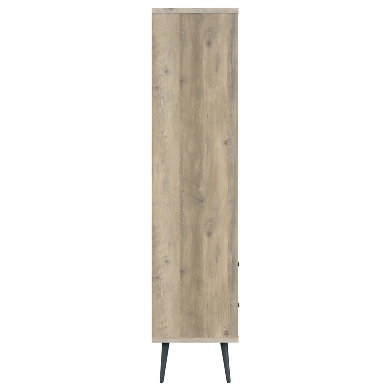 Maeve 70-inch 3-shelf Bookcase with Drawers Distressed Pine