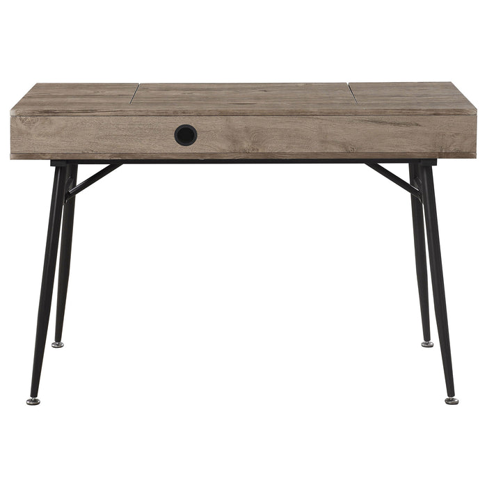 Rafael 1-drawer Writing Desk Rustic Driftwood