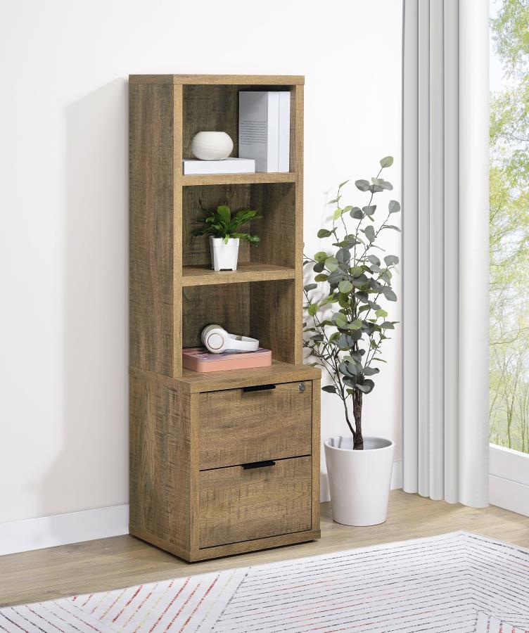 Westpark 3-shelf Bookcase USB and Lockable Drawer