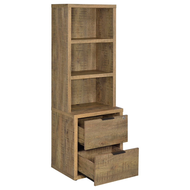Westpark 3-shelf Bookcase USB and Lockable Drawer