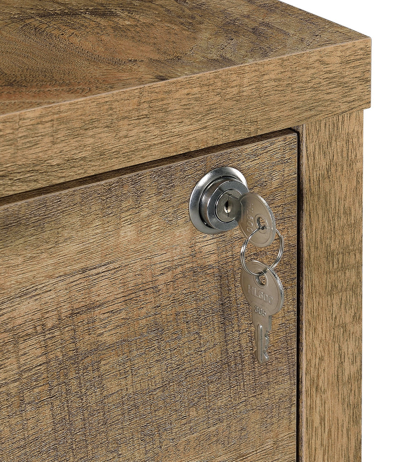 Westpark 3-shelf Bookcase USB and Lockable Drawer