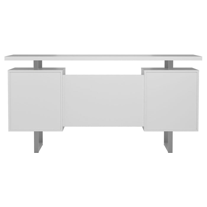 Lawtey Floating Top Office Desk White Gloss