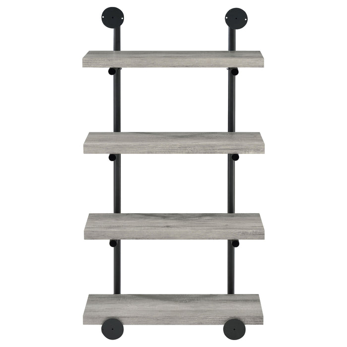 Elmcrest 24-inch Wall Shelf Black and Grey Driftwood