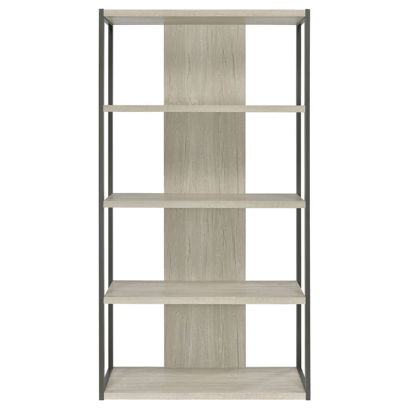 Loomis 72-inch 4-shelf Bookshelf Whitewashed Grey