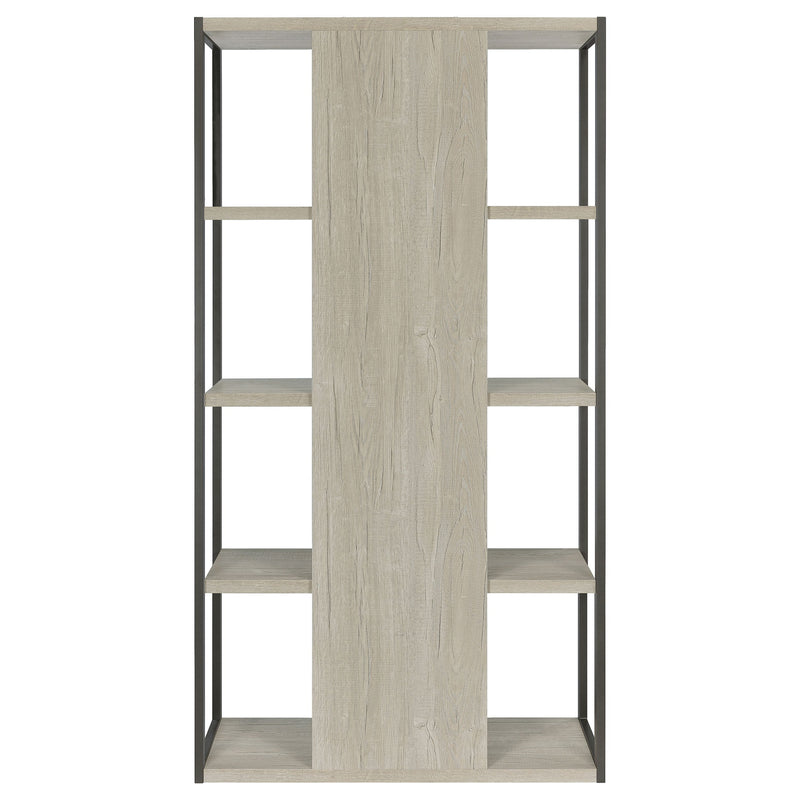 Loomis 72-inch 4-shelf Bookshelf Whitewashed Grey