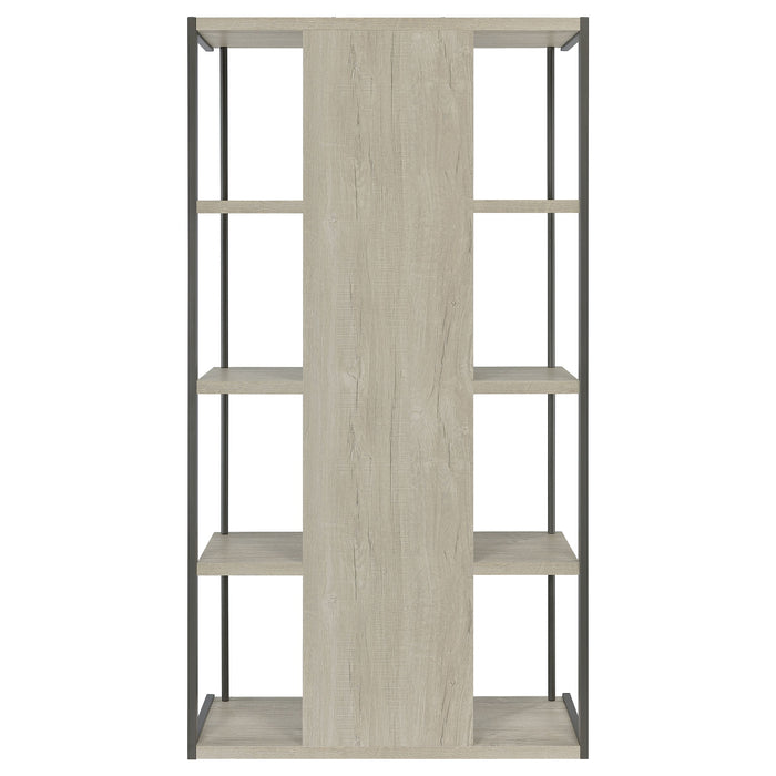 Loomis 4-shelf Bookcase Whitewashed Grey