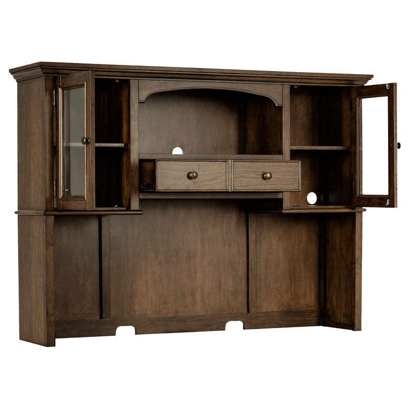 Alacena Hartshill de 2 puertas con estantes, roble pulido