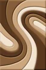 3D SHAGGY Rug Design 882 Brown-Beige, Brown-Orange, Grey, Terracotta 5x8 (5'2x7'5