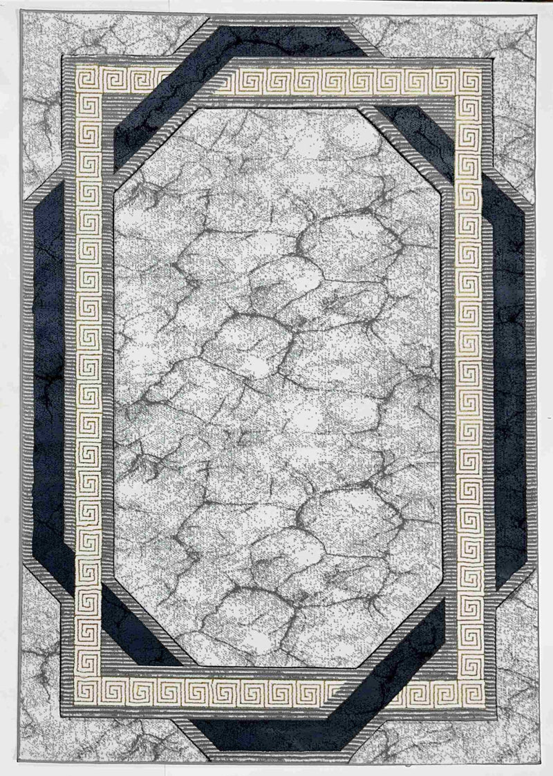 ORION Rug DESIGN 8866 Navy 2x8 Runner (2'6x7'9")"