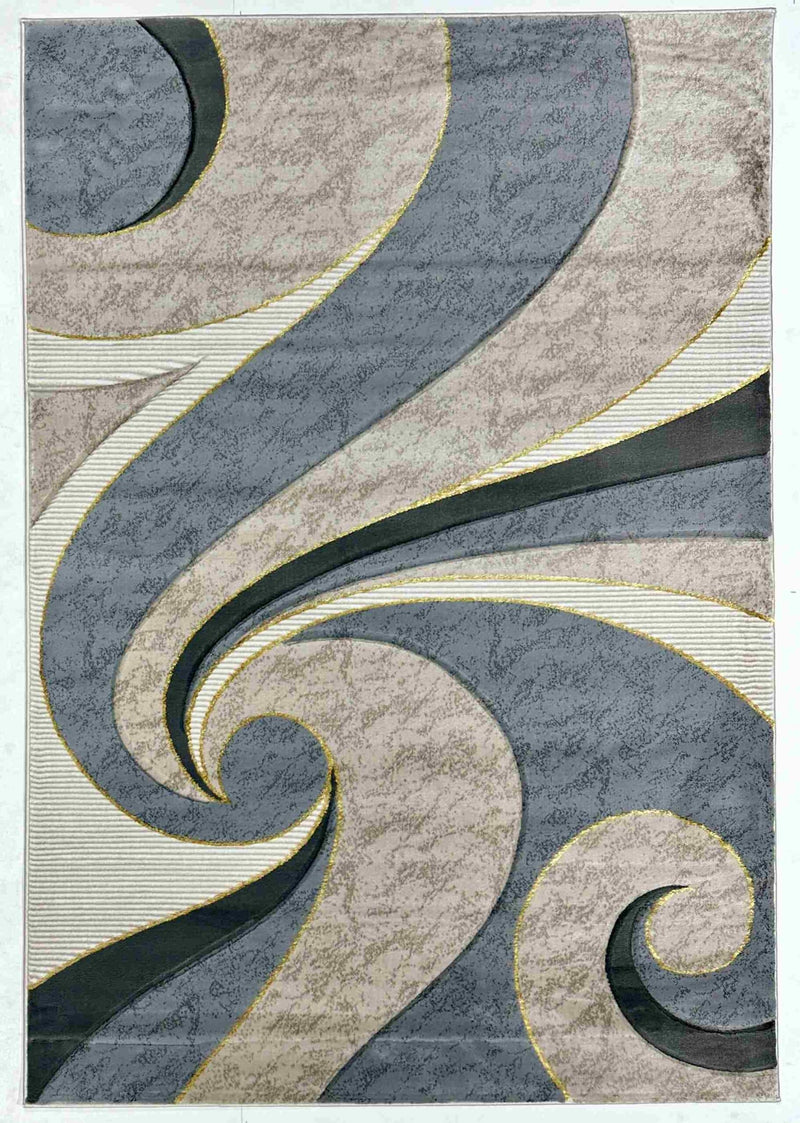 ORION Rug DESIGN 8877 Navy 5x8 (5'2x7'5")"