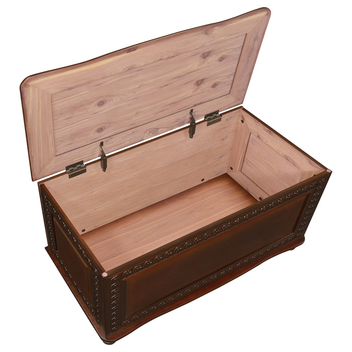 Finlay Flip Open Storage Cedar Chest Deep Tobacco