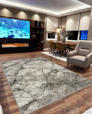 AURORA Rug DESIGN 90018 Grey 5x8 (5'2x7'5")"